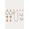 Alex and Ani Love and Luck Earring Sets(Stackable 9 Piece Earring Set (Stainless Gold))