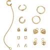 Alex and Ani Love and Luck Earring Sets(Stackable 9 Piece Earring Set (Stainless Gold))