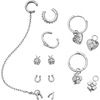 Alex and Ani Love and Luck Earring Sets(Stackable 9 Piece Earring Set (Stainless Silver))