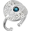 Alex and Ani Path of Symbols Adjustable Ring for Women, Evil Eye Charm, .925 Sterling Silver, Fits Ring Sizes 6 to 9(925 Sterling Silver)