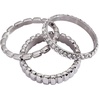 Alex and Ani Ribbed Stacking Ring Set of 3(Stainless Silver)