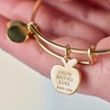 Alex and Ani School-Themed Charm Bracelet for Women – Ideal Gift for Teachers & Students(Gold)