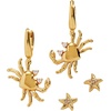 Alex and Ani Seaside Gold Earrings(Crab & Starfish Earring Set)