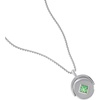 Alex and Ani September Birthstone and Flower Flip Charm Necklace(Stainless Silver)