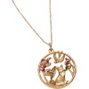 Alex and Ani Women’s Gold Woodland Pendant Necklace – Enamel Accents & Natural Stones: Moss Agate, Tiger’s Eye, Blue Aventurine, Pearl, Perfect Fall Jewelry(Woodland Pendant Necklace (Shiny Gold))