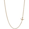 Alex and Ani Airplane Inline Necklace(Stainless Gold)