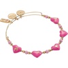 Alex and Ani Barbie Gold and Pink Jewelry(Alex and Ani Barbie™ Logo Heart Beaded Bangle)