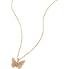 Alex and Ani Butterfly + Crystal Necklace, Adjustable(14k Gold Sterling Silver)