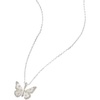 Alex and Ani Butterfly + Crystal Necklace, Adjustable(Sterling Silver)