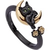 Alex and Ani Celestial Cat Open Ring – Two Tone Nickel-Free, Elegant Celestial Jewelry, Graceful Silhouette for Women, Perfect for Stacking or Solo Wear