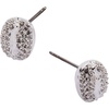 Alex and Ani Coffee Bean Pave Stud Earring, Shiny Silver