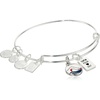 Alex and Ani Collaborations Expandable Bangle for Women, Team USA Duo Charms, Shiny Finish, 2 to 3.5 in(Shiny Silver Finish)
