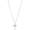 Alex and Ani Cross And Heart Necklace, Sterling Silver(Necklace)