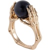 Alex and Ani Crystal Ball Ring – Nickel-Free, Elegant Statement Piece, Ring Size 7, Handmade Gothic Style Chunky Ring(Shiny Gold)