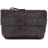 Alex and Ani Genuine Leather Black Embossed Strap Pouch
