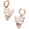 Alex and Ani Goliath Openwork Butterfly Huggie Earrings, Rose Silver