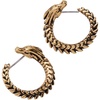 Alex and Ani HOUSE OF THE DRAGON® Earrings – Inspired Hoops & Studs, Nickel-Free, Hypoallergenic Finish(Syrax Front to Back Hoop (Antique Gold))
