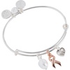 Alex and Ani Hope’ Breast Cancer Awareness Pink Ribbon Cuff(Breast Cancer Awareness Triple Charm EWB)
