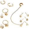 Stackable 9 Piece Earring Set (Stainless Gold)