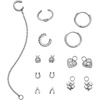 Stackable 9 Piece Earring Set (Stainless Silver)
