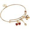 Alex and Ani My Cherry Amour Multi Charm Expandable Wire Bracelet for Women – Shiny Gold, Nickel-Free Cute Jewelry, Trendy Bracelet Gift for Women