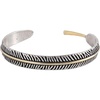 Alex and Ani Two-Tone Feather Cuff Bracelet
