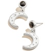 Alex and Ani V19EMNS04SS:Moon Statement Earrings:Shiny Silver:Clear