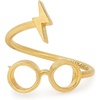 Alex and Ani Womens Harry Potter Glasses Ring Wrap(14kt Gold Plated)