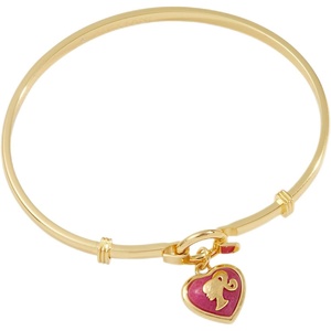 ALEX AND ANI Barbie™ Bracelets(Silhouette Heart Charm Tension Bangle (Shiny Gold))