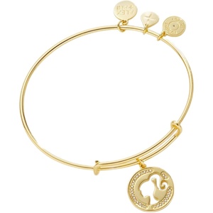 ALEX AND ANI Barbie™ Bracelets(Silhouette Pave Charm Bangle (Shiny Gold))