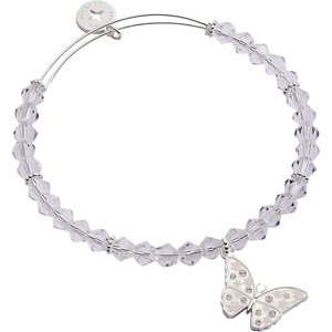 ALEX AND ANI Glass Butterfly Bracelets(Beaded Charm Bangle)