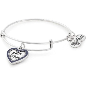 Alex and ANI Women’s Navy Mom Bangle Bracelet, Rafaelian Silver