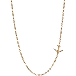Alex and Ani Airplane Inline Necklace(Stainless Gold)