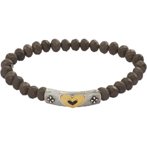 Alex and Ani Antique Heart Stretch Bracelet