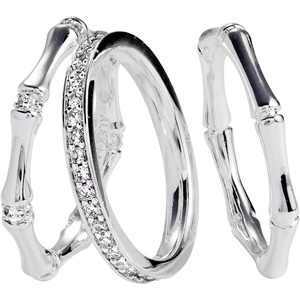 Alex and Ani Bamboo Wrap Jewelry(Bamboo Trio Ring Set)
