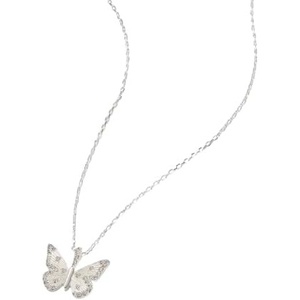 Alex and Ani Butterfly + Crystal Necklace, Adjustable(Sterling Silver)