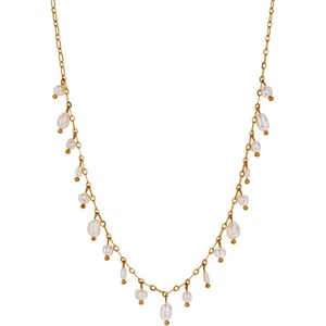 Alex and Ani Coin Pearl Drop Gold Jewelry(Freshwater Pearl Shaky Necklace)