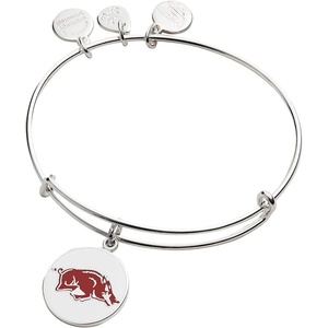 Alex and Ani Collaborations Expandable Bangle for Women, Collegiate Charms, Shiny Finish, 2 to 3.5 in(University of Arkansas)
