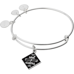Alex and Ani Color Infusion Soul Sisters Bangle Bracelet(Shiny Silver)