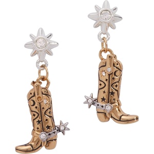 Alex and Ani Cowgirl Earrings(Cowgirl Boot Statement Earrings)