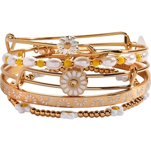 Alex and Ani Daisy Slider Jewelry(Alex and Ani Daisy Bangle set of 5)
