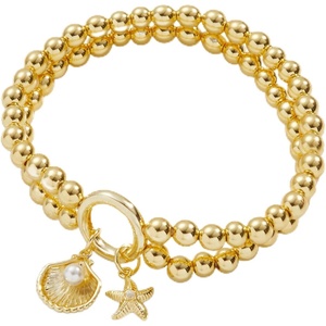 Alex and Ani Double Stretch Bracelets(Shell + Starfish)
