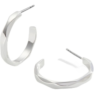 Alex and Ani Faceted Hoop Earrings