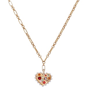 Alex and Ani Gemmy Heart Pendant Necklace, Shiny Gold