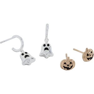 Alex and Ani Ghost and Pumpkin Earring Set