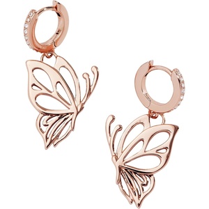 Alex and Ani Goliath Openwork Butterfly Huggie Earrings, Rose Silver