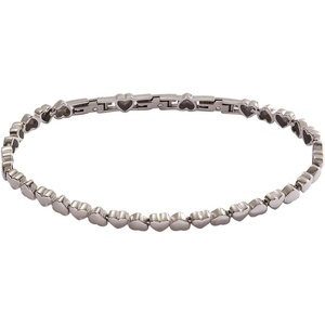 Alex and Ani Heart Charm Tennis Bracelet(Stainless Steel Silver)