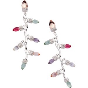 Alex and Ani Light Bulb Earrings(Silver Muted)