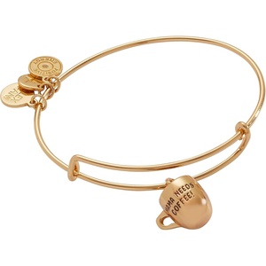 Alex and Ani Mama Needs Coffee’ Mug Charm Bangle(Mama Needs Coffee – Gold)