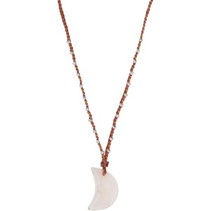 Alex and Ani Moon Healing Stone Woven Slider Necklace(Slider Necklace)